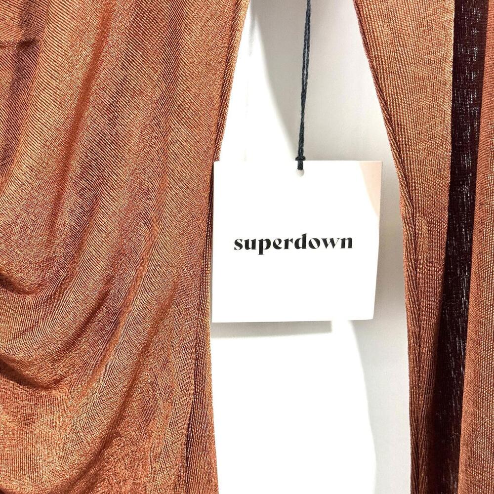 Superdown Women’s Size Small Rust Brown Penelope Long Sleeve Mini Dress NWT - Picture 4 of 9